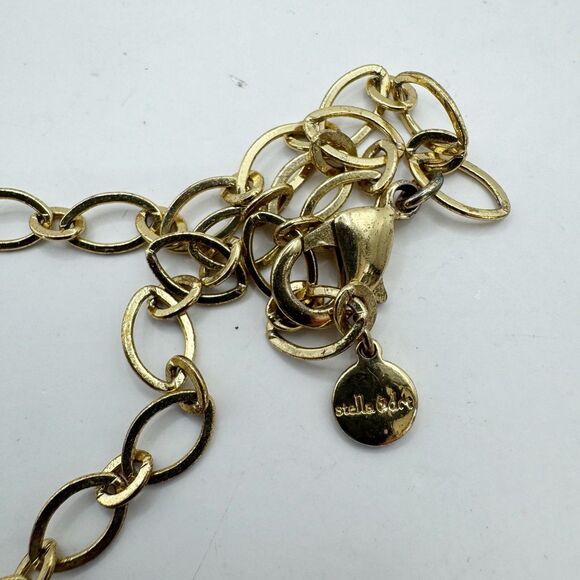 Stella & Dot Necklace Black Gold Tone  Rhinestone Allegria Bib Statement Jewelry - Picture 10 of 13